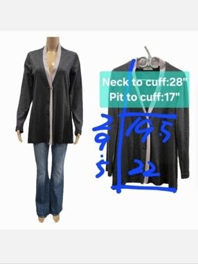 Giorgio Grati 100% New Wool Cardigan Size L